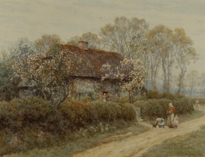 Un cottage à Freshwater Gate - Helen Allingham
