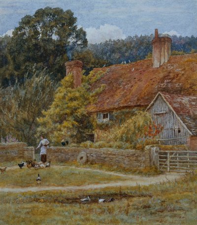 Ferme de Netley, Shere, Surrey - Helen Allingham