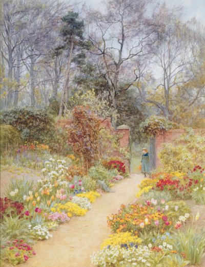 Jardin clos au printemps - Helen Allingham