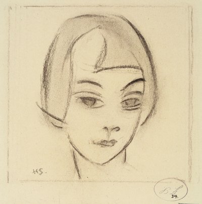 Tête de jeune fille (Vignette, Karin) - Helene Schjerfbeck