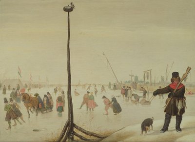 Un chasseur de canards et son chien dans un paysage d