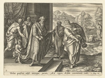 Élie parle pour la deuxième fois au roi Achab - Hendrick Goltzius (rejected attribution)