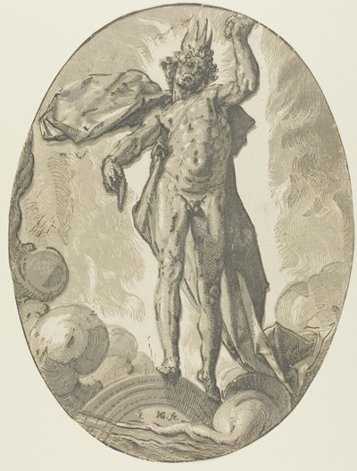 Éther, planche six de Demogorgon et les Divinités - Hendrick Goltzius