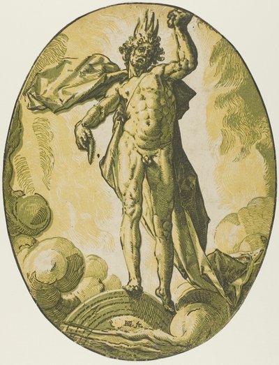 Éther, planche six de Demogorgon et les Divinités - Hendrick Goltzius