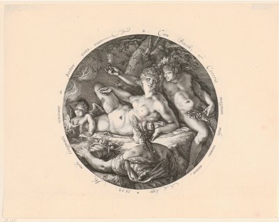 Bacchus, Cérès et Vénus - Hendrick Goltzius