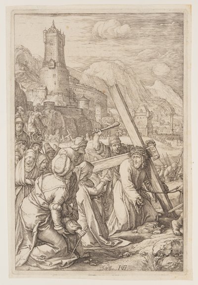 Le Christ portant la croix, extrait de La Passion - Hendrick Goltzius