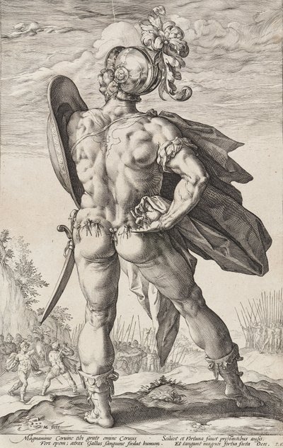 Marcus Valerius Corvus (Héros romains, planche 6) - Hendrick Goltzius