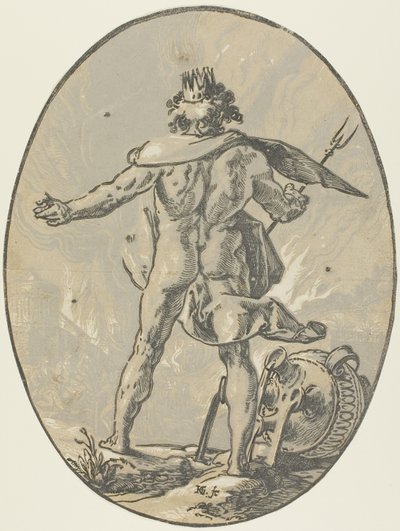 Pluton, planche quatre de Demogorgon et les Divinités - Hendrick Goltzius