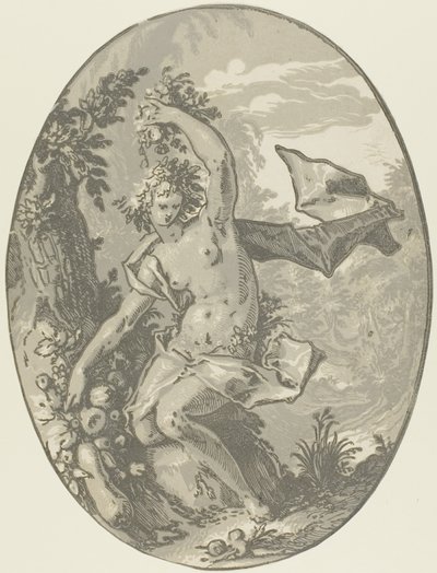 Proserpine, planche cinq de Démogorgon et les Divinités - Hendrick Goltzius