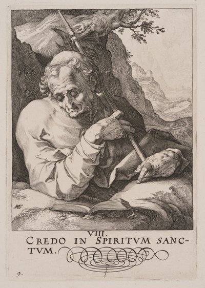 St Matthieu, du Christ, des Apôtres et de St Paul avec le Credo - Hendrick Goltzius