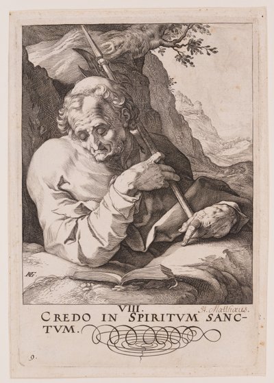 St Matthieu, du Christ, des Apôtres et de St Paul avec le Credo - Hendrick Goltzius