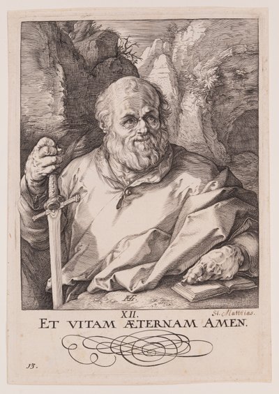 St Matthias, du Christ, des Apôtres et de St Paul avec le Credo - Hendrick Goltzius