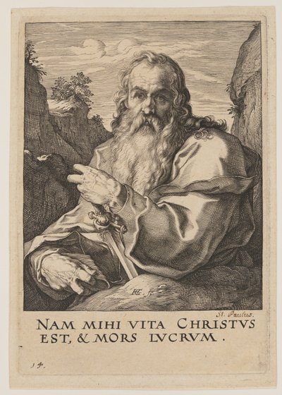 St Paul, du Christ, des Apôtres et de St Paul avec le Credo - Hendrick Goltzius