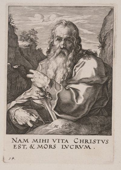 St Paul, du Christ, des Apôtres et de St Paul avec le Credo - Hendrick Goltzius
