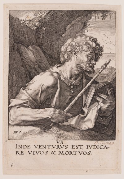 Saint Thomas, du Christ, des Apôtres et de Saint Paul avec le Credo - Hendrick Goltzius