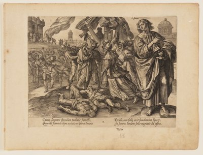 Le martyre de saint Jean, extrait du Martyre du Christ et des Apôtres - Hendrick Goltzius