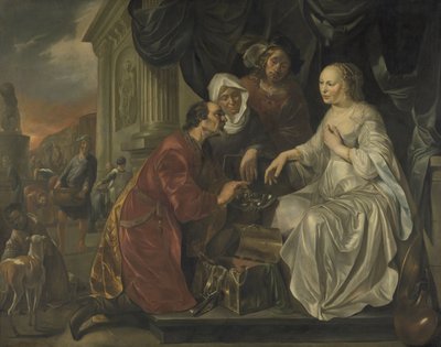 Rebecca recevant des présents du serviteur d
