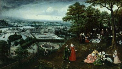 Détail de Paysage au printemps - Hendrick van den (1530 97) Broeck