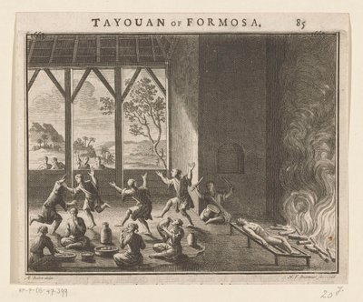Partie du rituel funéraire des habitants de Formose - Hendrik Frans Diamaer