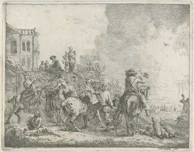 Chasse au faucon - Hendrik Frans van Lint