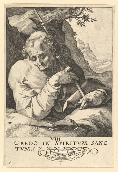 Saint Matthieu, de Christ, les Apôtres et Saint Paul avec le Credo - Hendrik Goltzius