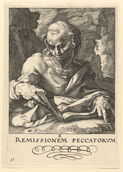Saint Simon, de Christ, les Apôtres et Saint Paul avec le Credo, vers 1589 - Hendrik Goltzius
