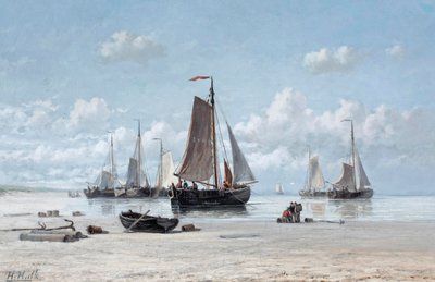 Bateaux de pêche sur la plage, Zandvoort - Hendrik Hulk