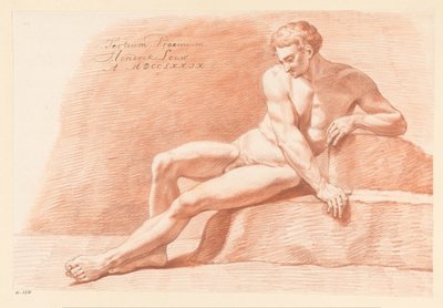 Homme nu assis, vu de face (3e prix 1779) - Hendrik Louw