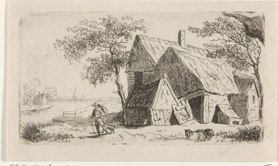 Homme avec chien près d
