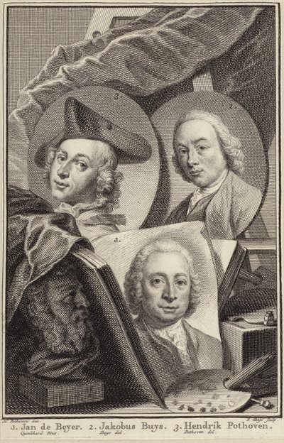 Portrait de Jan de Beijer, Jacobus Buys et Hendrik Pothoven - Hendrik Pothoven