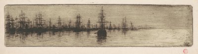 Grands voiliers dans un port - Henri-Charles Guérard