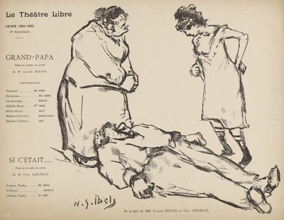 Programme pour la production du Théâtre Libre de Grand Papa et Si l