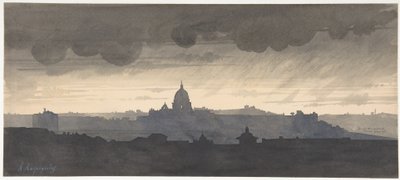 La basilique Saint-Pierre vue depuis le Pincio, à Rome - Henri-Joseph Harpignies