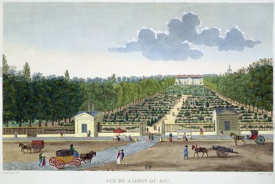 Vue du Jardin du Roi à Paris depuis le pont d