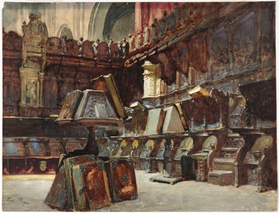 Stalles de chœur dans une cathédrale espagnole, vers 1868 - Henri Alexandre Georges Regnault
