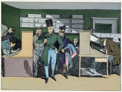 12 heures : arrivée de M. le Chef de Division, travail obligatoire - Henri Bonaventure Monnier