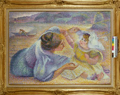 Mère jouant avec son Enfant, c.1897 - Henri Edmond Cross