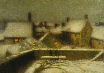 Gerberoy sous la neige - Henri Eugene Augustin Le Sidaner