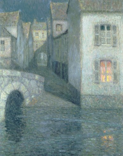 Maisons sur la rivière, Chartres, 1929 - Henri Eugene Augustin Le Sidaner