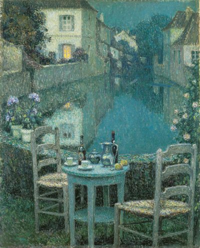 Petite table au crépuscule - Henri Eugene Augustin Le Sidaner