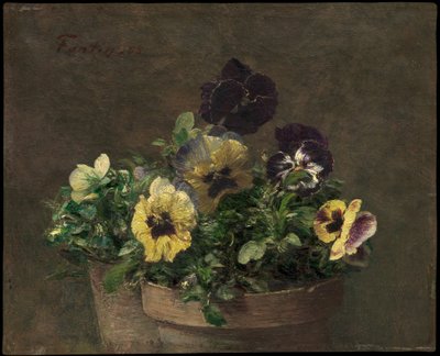 Pensées en pot - Henri Fantin-Latour