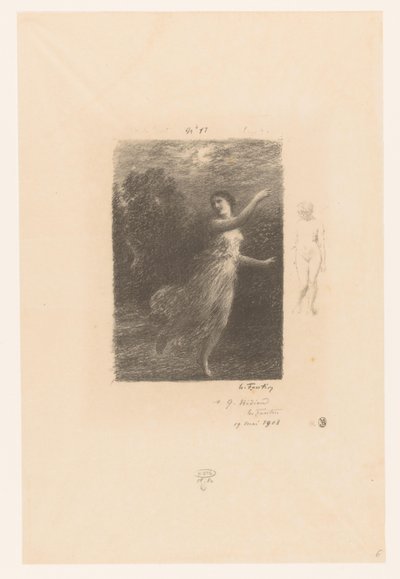 Nymphe fuyant un satyre - Ignace Henri Jean Fantin Latour