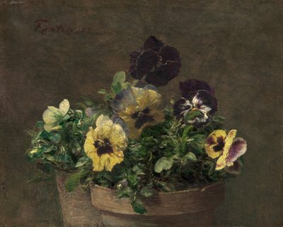 Pensées en pot, 1883 - Ignace Henri Jean Fantin Latour