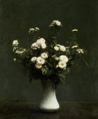 Vase de chrysanthèmes - Henri Fantin Latour