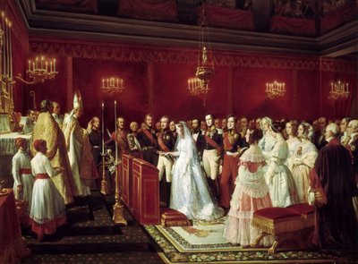 Mariage de la princesse Victoria de Saxe-Cobourg et du prince Louis, duc de Nemours à Saint-Cloud, 27 avril - Henri Felix Emmanuel Philippoteaux