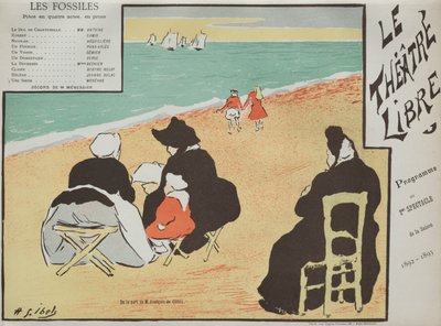 Les Fossiles Programme du Théâtre Libre, 1892 - Henri Gabriel Ibels