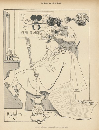 Coupe de cheveux du roi de Thulé : un homme chez le barbier - Henri Gerbault