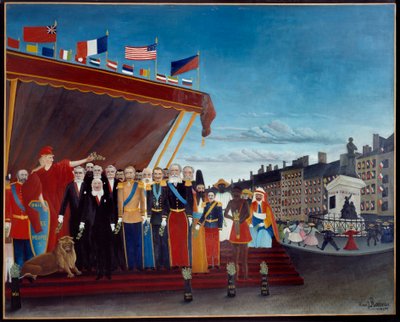 Représentant des puissances étrangères saluant la république en signe de paix, peinture par Henri Rousseau dit le Douanier Rousseau - Henri J.F. Rousseau