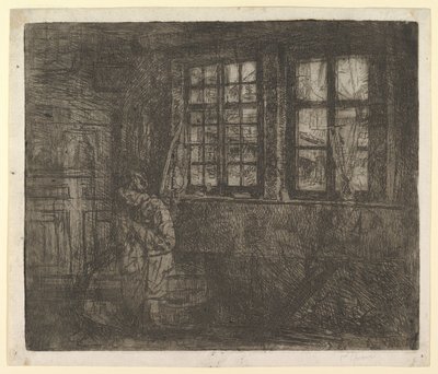 La couturière - Henri Jean Augustin de Braekeleer