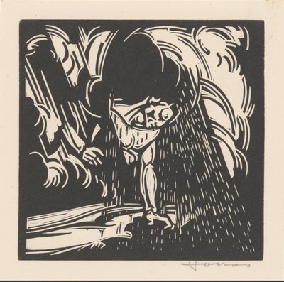 Personnification de la pluie au-dessus d